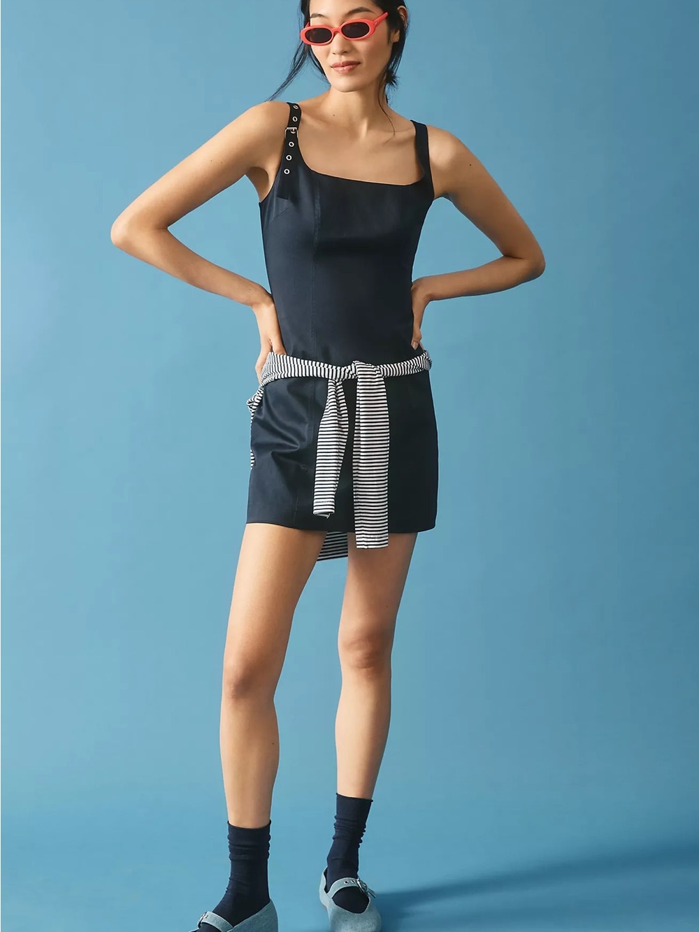 Maeve By Anthropologie Belted Shoulder Strap Mini Dress - Picture 1 of 9